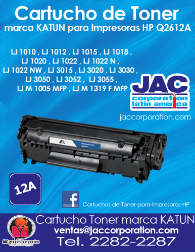 Toner para HP marca KATUN Q2612A  Cartucho de - Imagen 1